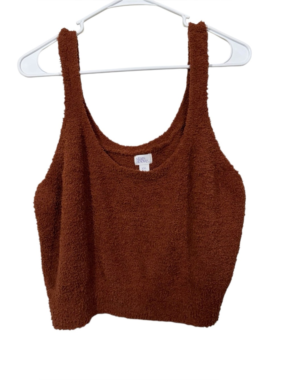 NWT Stars Above Plus Size Cozy Scoop Neck Cropped Lounge Tank Top